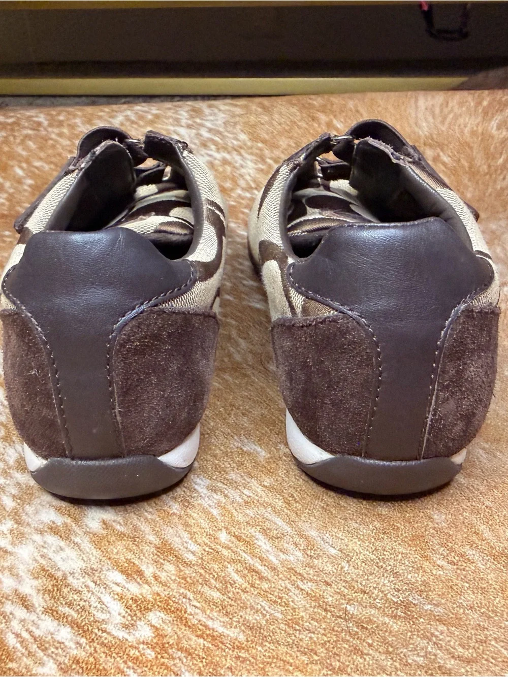 Coach Women’s Brown Signature Logo Slip-On Sneakers